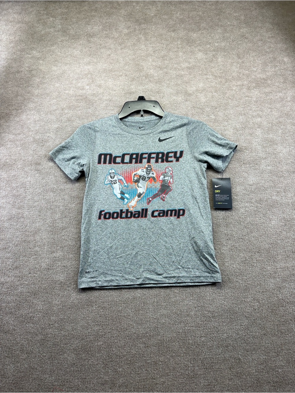 Nike Dri-Fit McCaffrey Football Camp T-Shirt Size Medium